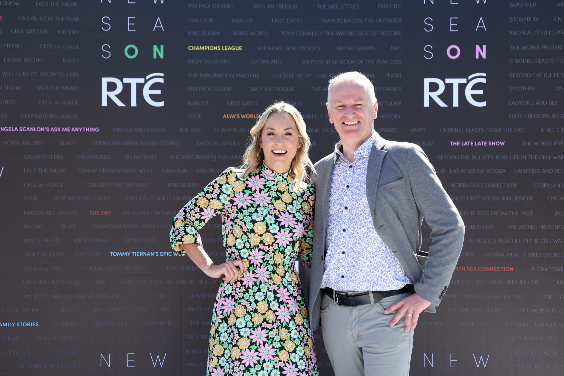 Kathryn Thomas and Dáithí Ó Sé at the RDS, Dublin in August 2022.