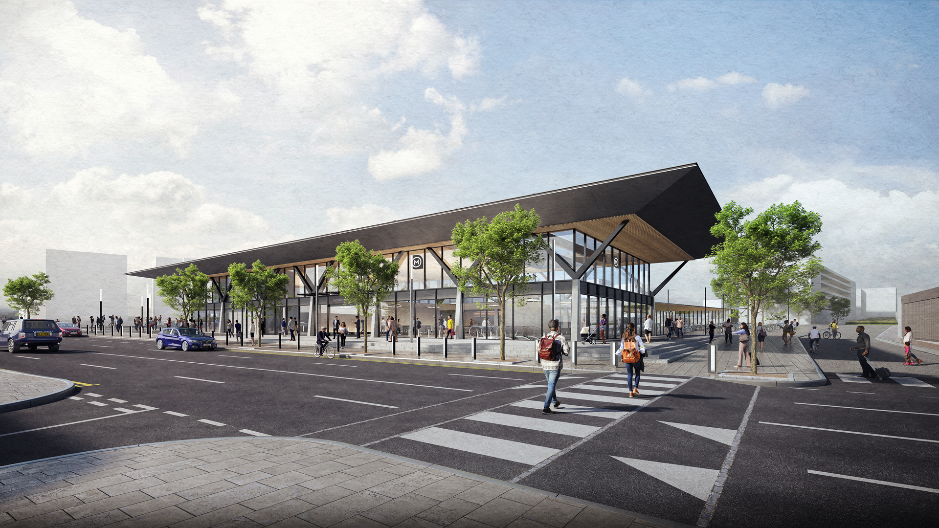 An artist's impression of Glasnevin MetroLink station.