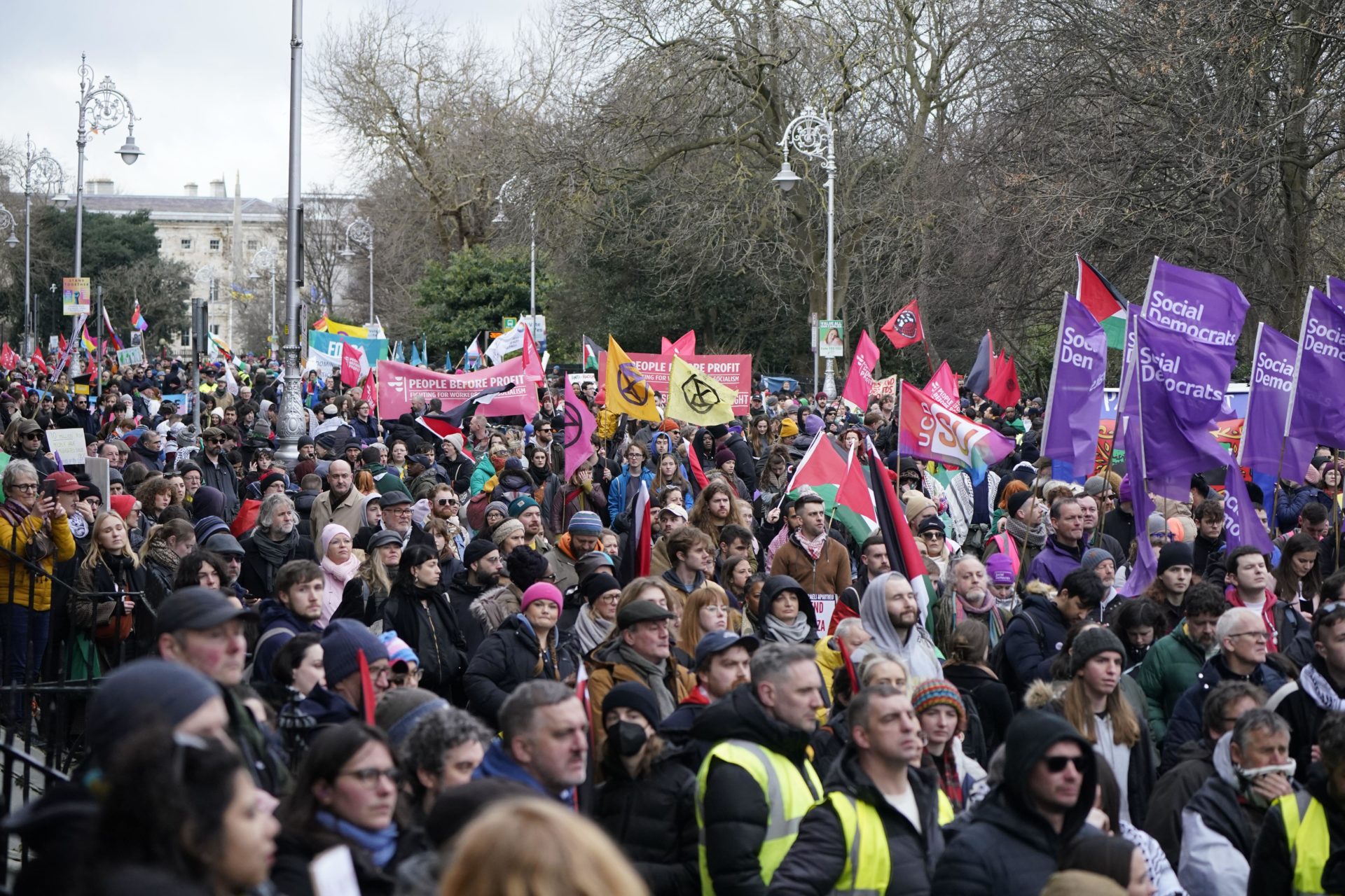People during the Stand Together solidarity protest in Dublin, 02/03/2024. Image: PA Images/Alamy Stock